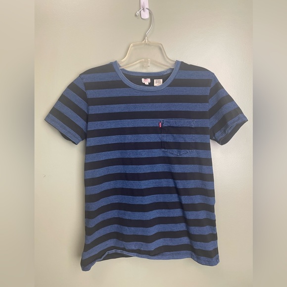 Levi’s Mens stripes distressed T-Shirt - Picture 1 of 3